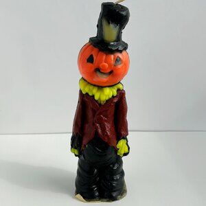 Vintage Pumpkin Man Suni Halloween Candle